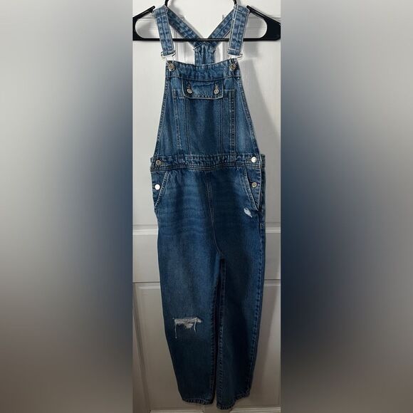 Zara Girls Blue Overalls Size 13-14 years - Picture 1 of 8